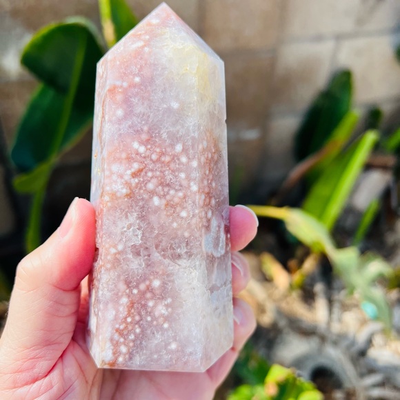 Pink Amethyst Flower Agate Tower - Picture 6 of 12